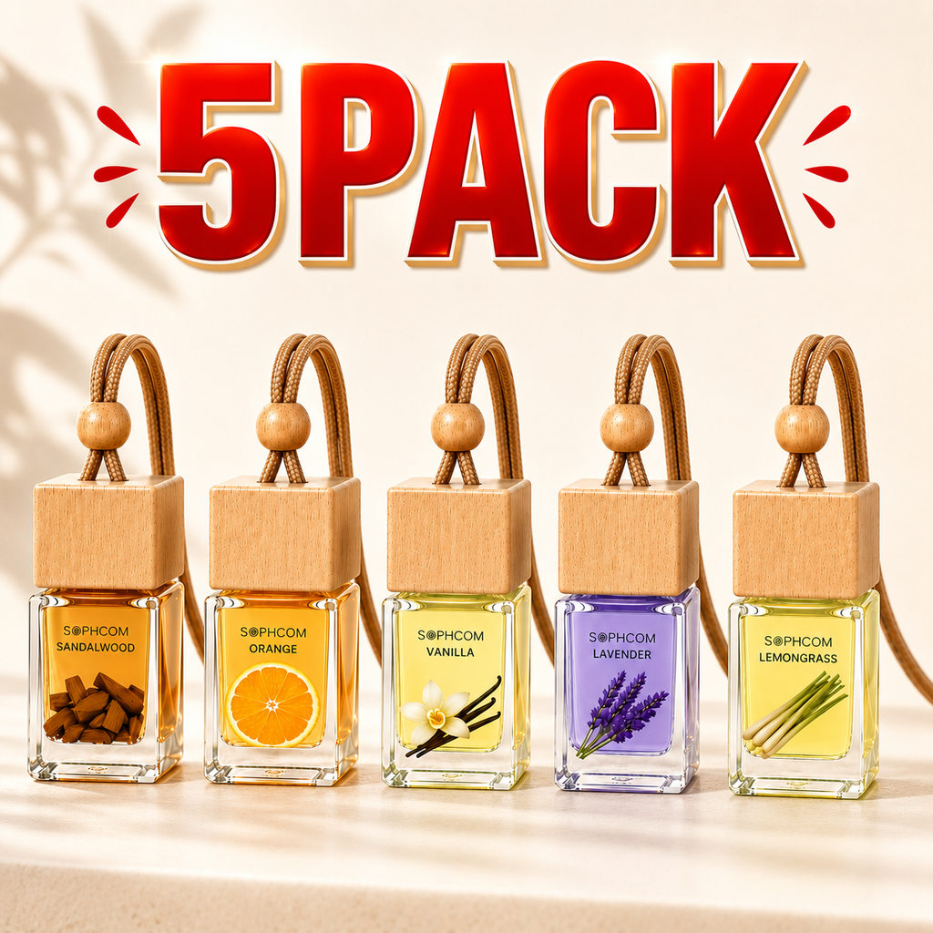 5-Pack Car Air Freshener Gift Set — 5 Signature Scents, 60+ Day Long Lasting Diffuser, Natural Extract, Alcohol-Free - Photo 1
