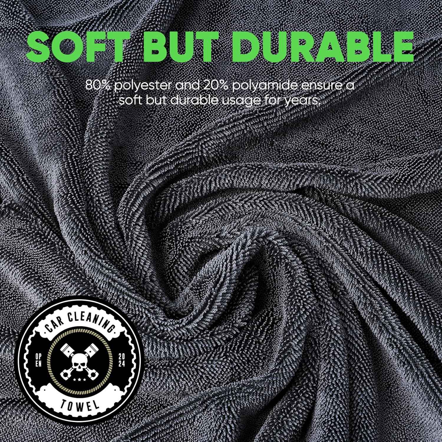 NEATLY XL Pro Car Drying Towel — Black 1300GSM Microfiber (36"×28")