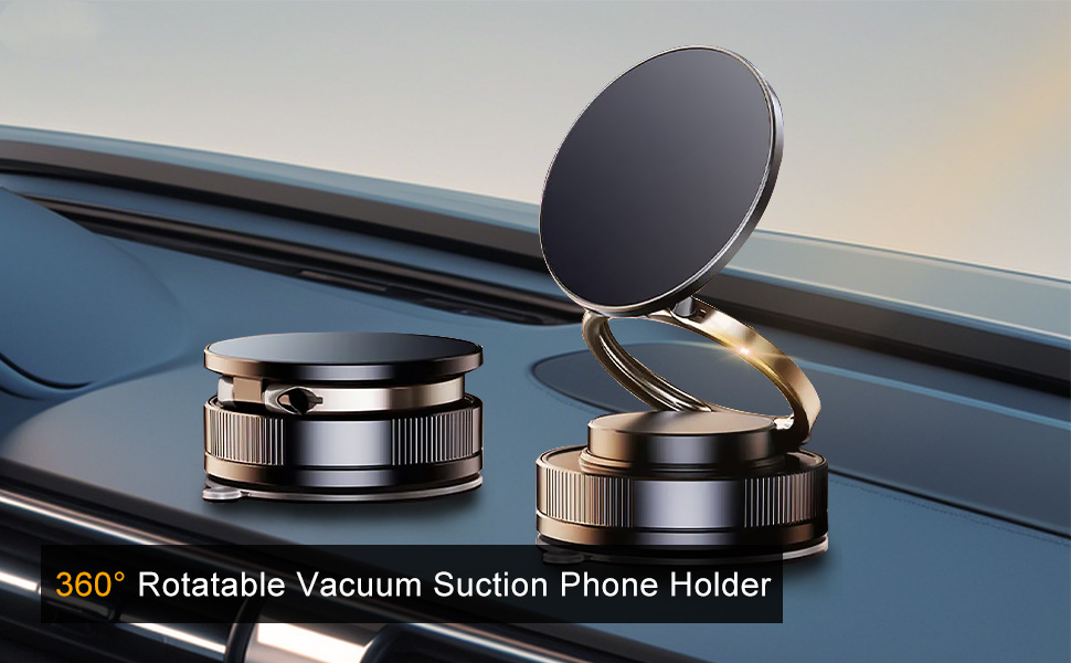 360° Rotatable Magnetic Car Phone Holder — 89 LBS Heavy Duty Suction Cup, 2600gf Magnet, Foldable Universal Mount for Dashboard & Windshield - Photo 3