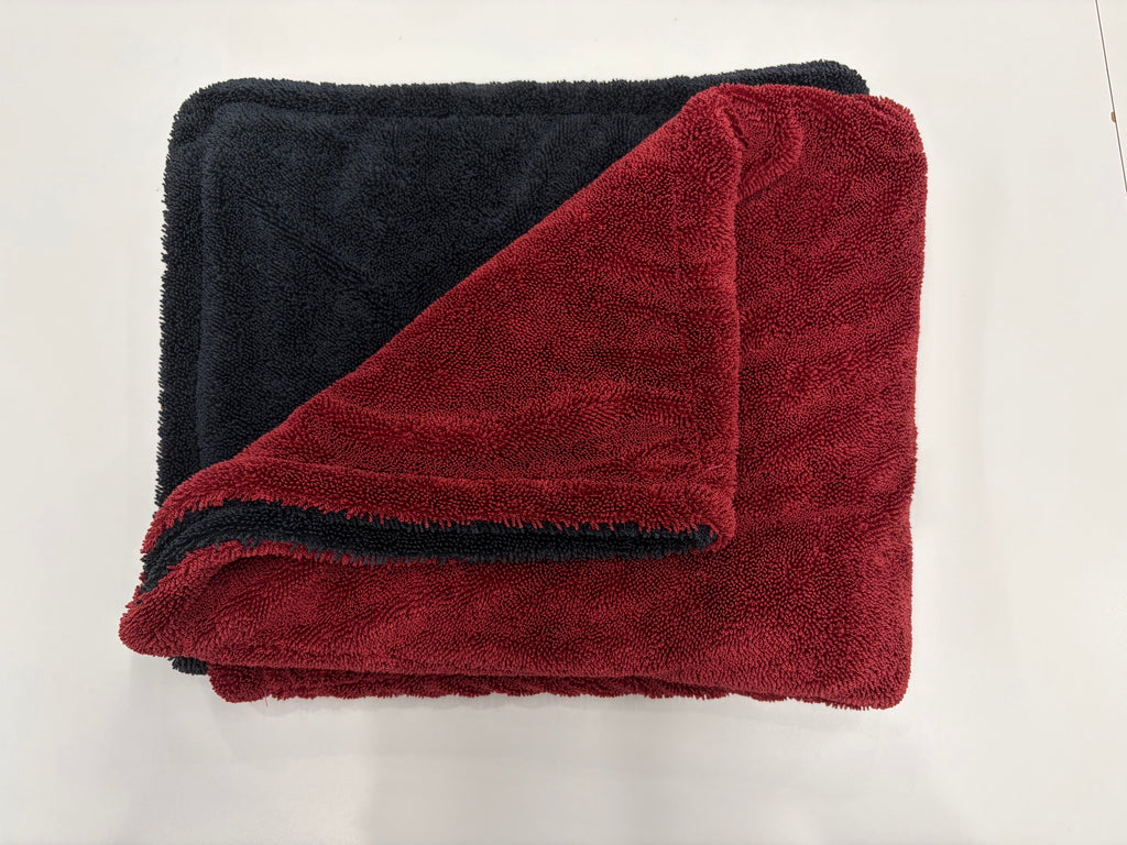 NEATLY XL Car Drying Towel — Red/Black 1300GSM Microfiber (36"×28")