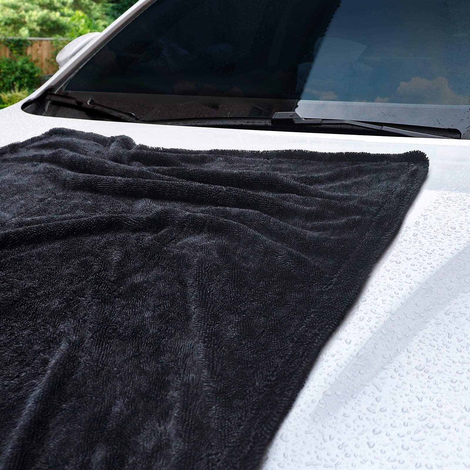 NEATLY XL Pro Car Drying Towel — Black 1300GSM Microfiber (36"×28")