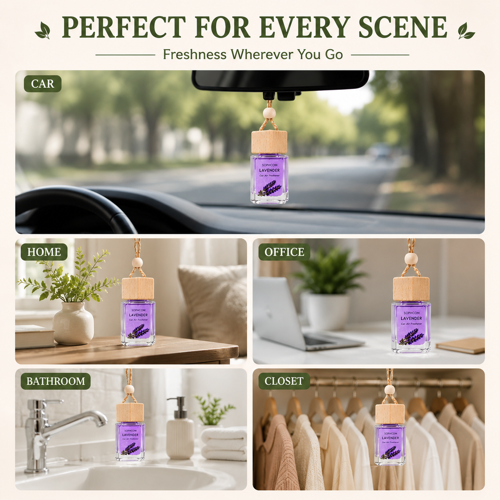 5-Pack Car Air Freshener Gift Set — 5 Signature Scents, 60+ Day Long Lasting Diffuser, Natural Extract, Alcohol-Free - Photo 8