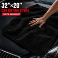 NEATLY L-Classic 1300GSM Compact Drying Towel — 32"x20", 450g, Black - front view