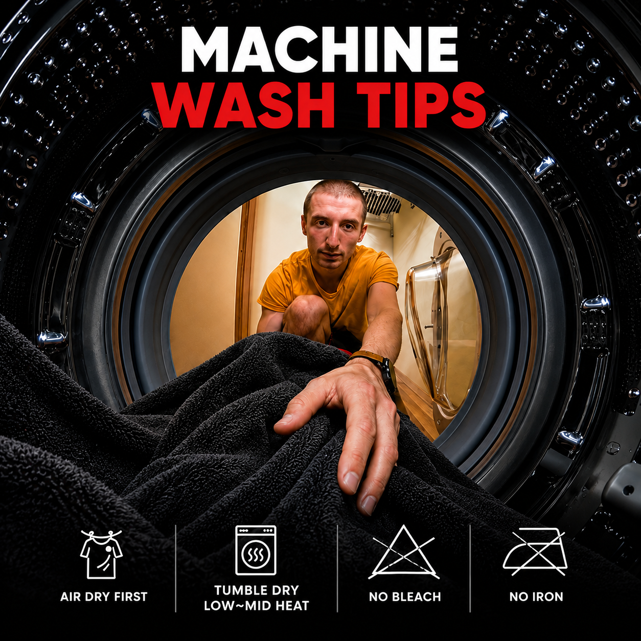 NEATLY XL Pro — 1300GSM Twisted-Loop Car Drying Towel, 36"×28", 820g Heavyweight, 6× More Absorbent, Lint-Free, Zero Water Spots (Black) - Photo 3